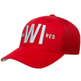 WI Big Red Flexfit® Mesh Back Cap